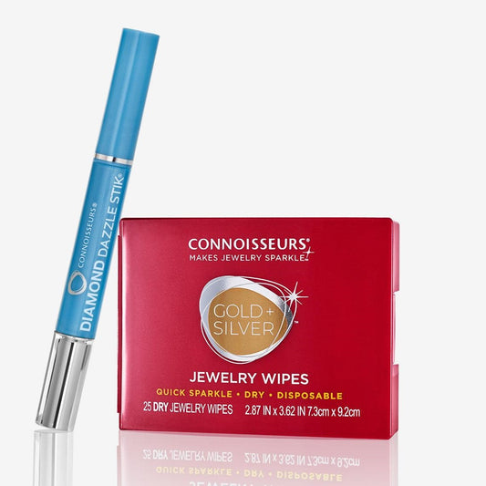 Connoisseurs Diamond Dazzle Stik® and Jewellery Wipes - Travel Sparkle Set - LaParra Jewels-bespoke and one of a kind fine jewellery-london